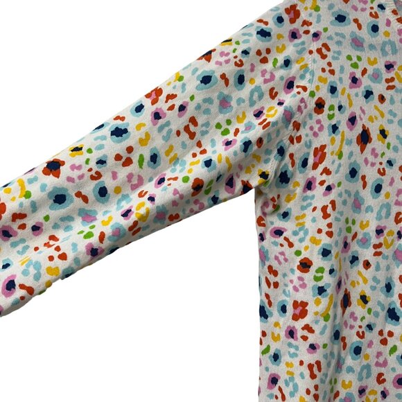 Wispr by Brodie Multicolor Animal Print Rainbow Cotton Silk Pullover Sweater XS - Picture 3 of 6